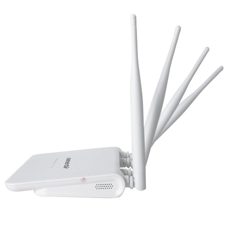 مودم 4G LTE نتربیت مدل NW-431F با پشتیبانی از استاندارد Wi-Fi 4، سرعت 300Mbps در باند 2.4GHz، چهار پورت LAN برای اتصال سیمی پایدار و منبع تغذیه آداپتور برق