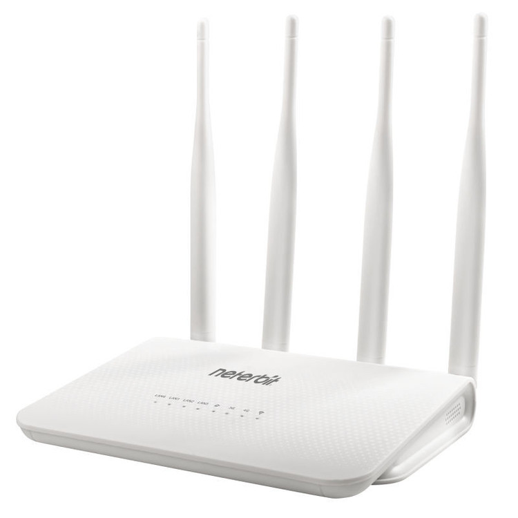 مودم 4G LTE نتربیت مدل NW-431F با پشتیبانی از استاندارد Wi-Fi 4، سرعت 300Mbps در باند 2.4GHz، چهار پورت LAN برای اتصال سیمی پایدار و منبع تغذیه آداپتور برق