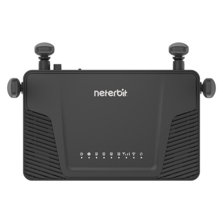 مودم روتر 4G خانگی نتربیت مدل NWR-M920v2 با پشتیبانی سیمکارت LTE/3G، استاندارد IEEE 802.11b/g/n، چهار آنتن 5 دسیبل، فایروال SPI و NAT، اتصال همزمان بیش از 10 کاربر