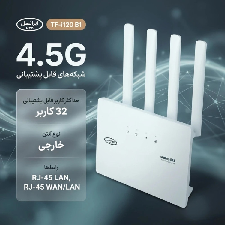 مودم 4G/TD-LTE ایرانسل مدل TF-i120 B1
