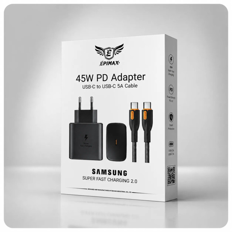 شارژر دیواری 45 وات اپیمکس مدل EA-176 به همراه کابل USB-C